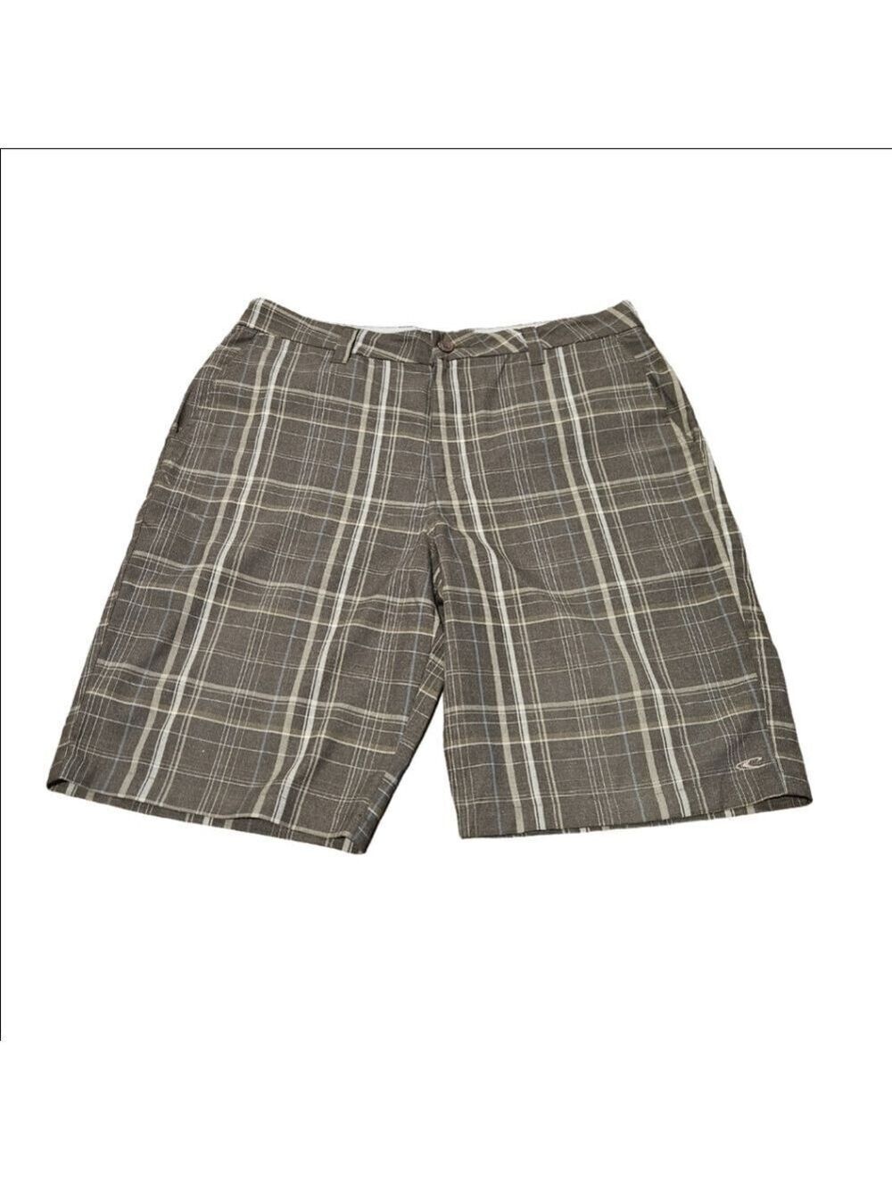 O'Neill Men's Brown Striped Shorts, Size 34